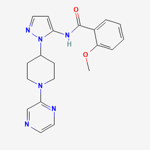 2-methoxy-N-[1-(1-pyrazin-2-ylpiperidin-4-yl)-1H-pyrazol-5-yl]benzamide