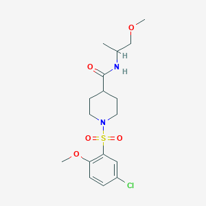 1-(5-CHLORO-2-METHOXYBENZENESULFONYL)-N-(1-METHOXYPROPAN-2-YL)PIPERIDINE-4-CARBOXAMIDE