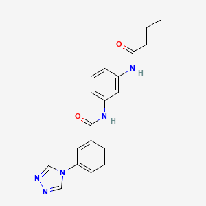 molecular formula C19H19N5O2 B5386704 N-[3-(butanoylamino)phenyl]-3-(1,2,4-triazol-4-yl)benzamide 