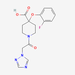 4-(2-fluorophenoxy)-1-(1H-1,2,4-triazol-1-ylacetyl)piperidine-4-carboxylic acid