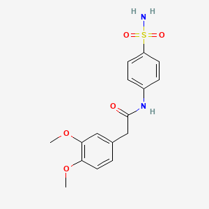 molecular formula C16H18N2O5S B5386761 2-(3,4-dimethoxyphenyl)-N-(4-sulfamoylphenyl)acetamide 