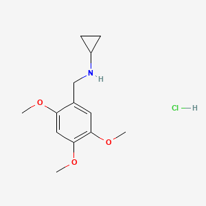 N-[(2,4,5-trimethoxyphenyl)methyl]cyclopropanamine;hydrochloride