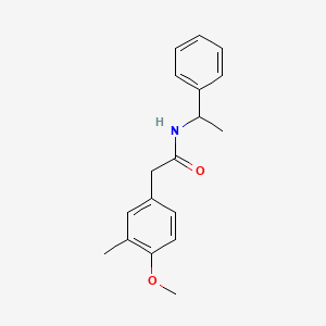 2-(4-methoxy-3-methylphenyl)-N-(1-phenylethyl)acetamide