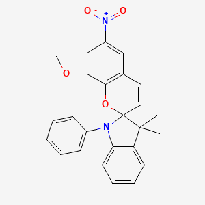 8-methoxy-3',3'-dimethyl-6-nitro-1'-phenyl-1',3'-dihydrospiro[chromene-2,2'-indole]