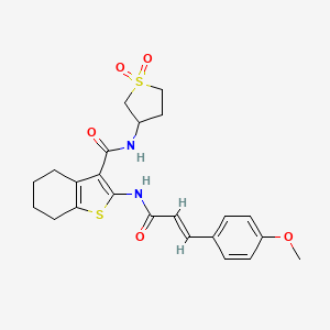 N-(1,1-dioxidotetrahydrothiophen-3-yl)-2-{[(2E)-3-(4-methoxyphenyl)prop-2-enoyl]amino}-4,5,6,7-tetrahydro-1-benzothiophene-3-carboxamide