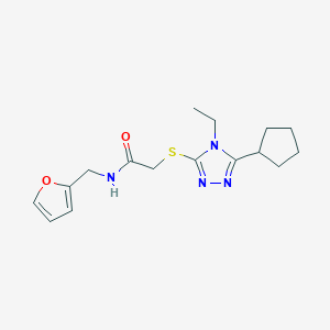 2-[(5-CYCLOPENTYL-4-ETHYL-4H-1,2,4-TRIAZOL-3-YL)SULFANYL]-N-(2-FURYLMETHYL)ACETAMIDE