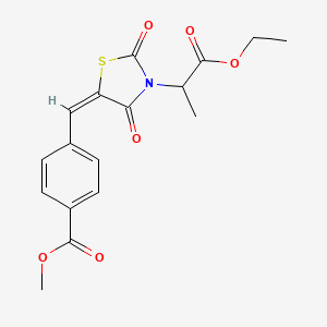 methyl 4-[(E)-[3-(1-ethoxy-1-oxopropan-2-yl)-2,4-dioxo-1,3-thiazolidin-5-ylidene]methyl]benzoate