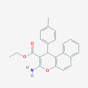 molecular formula C23H21NO3 B5386853 ethyl 3-amino-1-(4-methylphenyl)-1H-benzo[f]chromene-2-carboxylate 