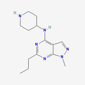 molecular formula C14H22N6 B5386890 1-methyl-N-4-piperidinyl-6-propyl-1H-pyrazolo[3,4-d]pyrimidin-4-amine 