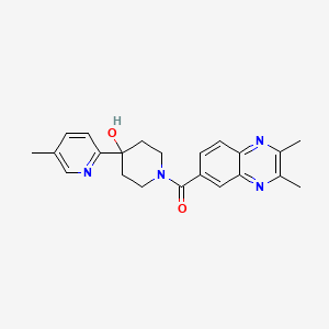 1-[(2,3-dimethylquinoxalin-6-yl)carbonyl]-4-(5-methylpyridin-2-yl)piperidin-4-ol