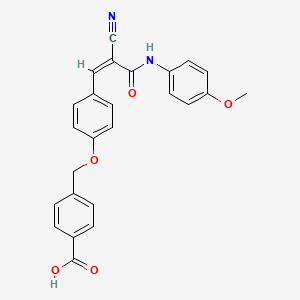 4-[(4-{(1Z)-2-cyano-3-[(4-methoxyphenyl)amino]-3-oxoprop-1-en-1-yl}phenoxy)methyl]benzoic acid