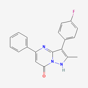 molecular formula C19H14FN3O B5386930 3-(4-fluorophenyl)-2-methyl-5-phenylpyrazolo[1,5-a]pyrimidin-7(4H)-one 