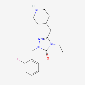 molecular formula C17H23FN4O B5386955 4-ethyl-2-(2-fluorobenzyl)-5-(4-piperidinylmethyl)-2,4-dihydro-3H-1,2,4-triazol-3-one dihydrochloride 