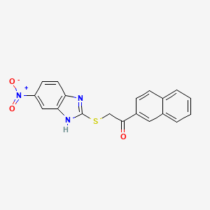 1-(2-naphthyl)-2-[(5-nitro-1H-benzimidazol-2-yl)thio]ethanone