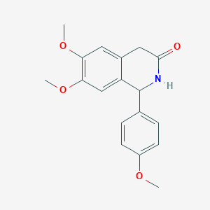 molecular formula C18H19NO4 B5386972 6,7-dimethoxy-1-(4-methoxyphenyl)-2,4-dihydro-1H-isoquinolin-3-one 