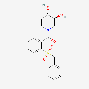 (3S*,4S*)-1-[2-(benzylsulfonyl)benzoyl]piperidine-3,4-diol