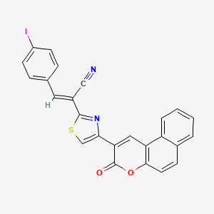 molecular formula C25H13IN2O2S B5386987 (2E)-3-(4-Iodophenyl)-2-(4-{3-oxo-3H-benzo[F]chromen-2-YL}-1,3-thiazol-2-YL)prop-2-enenitrile 