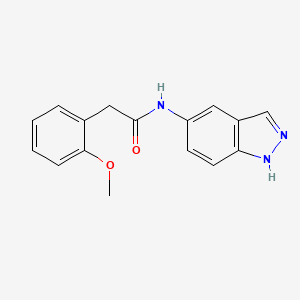 molecular formula C16H15N3O2 B5387010 N-(1H-indazol-5-yl)-2-(2-methoxyphenyl)acetamide 