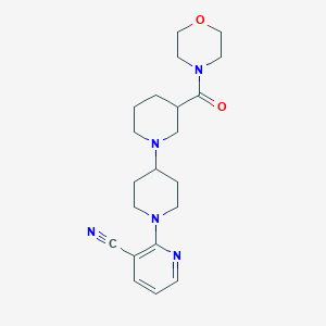 molecular formula C21H29N5O2 B5387041 2-[3-(morpholin-4-ylcarbonyl)-1,4'-bipiperidin-1'-yl]nicotinonitrile 