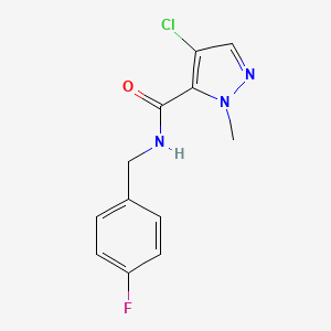 4-CHLORO-N-[(4-FLUOROPHENYL)METHYL]-1-METHYL-1H-PYRAZOLE-5-CARBOXAMIDE