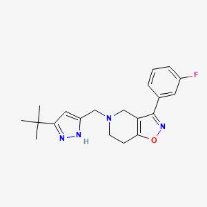 5-[(5-tert-butyl-1H-pyrazol-3-yl)methyl]-3-(3-fluorophenyl)-4,5,6,7-tetrahydroisoxazolo[4,5-c]pyridine