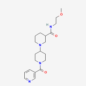 molecular formula C20H30N4O3 B5387103 N-(2-methoxyethyl)-1'-(pyridin-3-ylcarbonyl)-1,4'-bipiperidine-3-carboxamide 