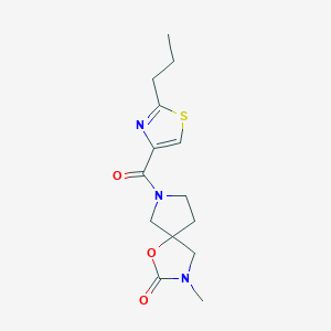 3-methyl-7-[(2-propyl-1,3-thiazol-4-yl)carbonyl]-1-oxa-3,7-diazaspiro[4.4]nonan-2-one