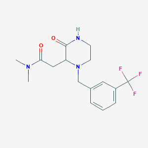 N,N-dimethyl-2-{3-oxo-1-[3-(trifluoromethyl)benzyl]-2-piperazinyl}acetamide