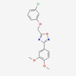 molecular formula C17H15ClN2O4 B5387154 5-[(3-chlorophenoxy)methyl]-3-(3,4-dimethoxyphenyl)-1,2,4-oxadiazole 