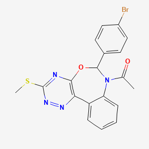 1-[6-(4-BROMOPHENYL)-3-(METHYLSULFANYL)[1,2,4]TRIAZINO[5,6-D][3,1]BENZOXAZEPIN-7(6H)-YL]-1-ETHANONE