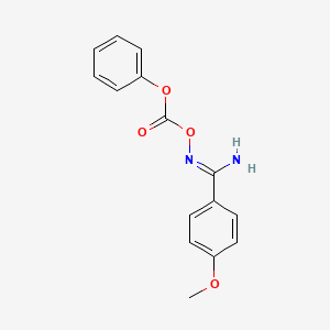 4-methoxy-N'-[(phenoxycarbonyl)oxy]benzenecarboximidamide