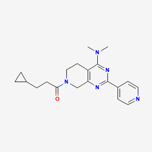 7-(3-cyclopropylpropanoyl)-N,N-dimethyl-2-pyridin-4-yl-5,6,7,8-tetrahydropyrido[3,4-d]pyrimidin-4-amine