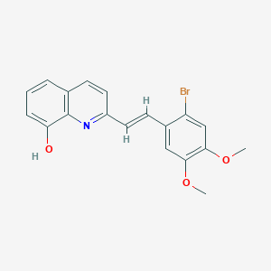 2-[(1E)-2-(2-BROMO-4,5-DIMETHOXYPHENYL)ETHENYL]QUINOLIN-8-OL