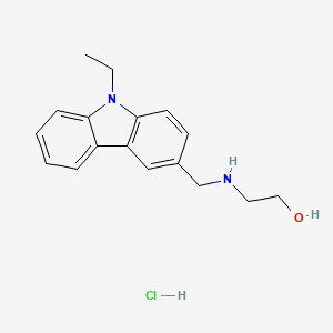 molecular formula C17H21ClN2O B5387253 2-{[(9-ethyl-9H-carbazol-3-yl)methyl]amino}ethanol hydrochloride 