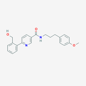 6-[2-(hydroxymethyl)phenyl]-N-[3-(4-methoxyphenyl)propyl]nicotinamide