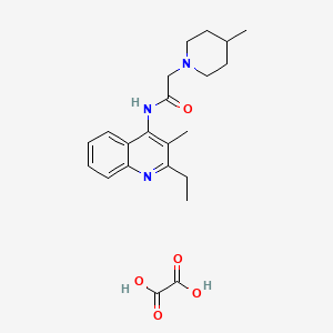 N-(2-ethyl-3-methyl-4-quinolinyl)-2-(4-methyl-1-piperidinyl)acetamide oxalate