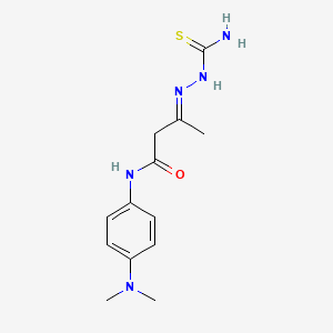 (3E)-3-(carbamothioylhydrazinylidene)-N-[4-(dimethylamino)phenyl]butanamide