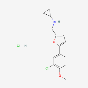 N-{[5-(3-chloro-4-methoxyphenyl)-2-furyl]methyl}cyclopropanamine hydrochloride