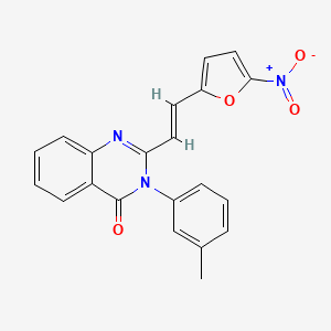 molecular formula C21H15N3O4 B5387303 3-(3-METHYLPHENYL)-2-[(1E)-2-(5-NITROFURAN-2-YL)ETHENYL]-3,4-DIHYDROQUINAZOLIN-4-ONE 