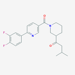 1-(1-{[6-(3,4-difluorophenyl)pyridin-3-yl]carbonyl}piperidin-3-yl)-3-methylbutan-1-one