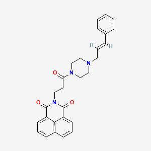 2-{3-oxo-3-[4-(3-phenyl-2-propen-1-yl)-1-piperazinyl]propyl}-1H-benzo[de]isoquinoline-1,3(2H)-dione