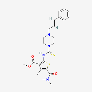 methyl 5-[(dimethylamino)carbonyl]-4-methyl-2-({[4-(3-phenyl-2-propen-1-yl)-1-piperazinyl]carbonothioyl}amino)-3-thiophenecarboxylate