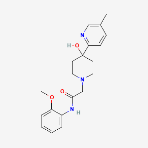 2-[4-hydroxy-4-(5-methylpyridin-2-yl)piperidin-1-yl]-N-(2-methoxyphenyl)acetamide