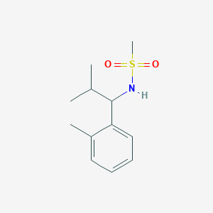 molecular formula C12H19NO2S B5387351 N-[2-methyl-1-(2-methylphenyl)propyl]methanesulfonamide 