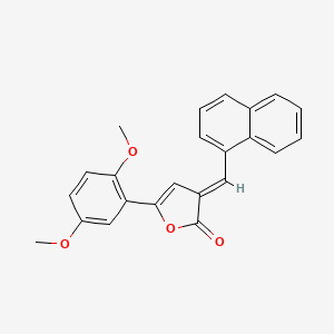 molecular formula C23H18O4 B5387363 (3E)-5-(2,5-dimethoxyphenyl)-3-(naphthalen-1-ylmethylidene)furan-2-one 