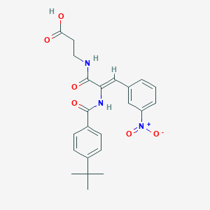 3-[[(Z)-2-[(4-tert-butylbenzoyl)amino]-3-(3-nitrophenyl)prop-2-enoyl]amino]propanoic acid