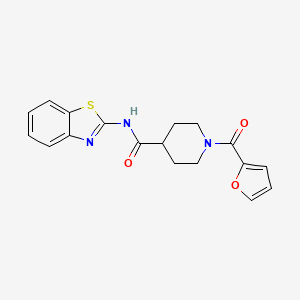 molecular formula C18H17N3O3S B5387389 N-(1,3-benzothiazol-2-yl)-1-(furan-2-carbonyl)piperidine-4-carboxamide 