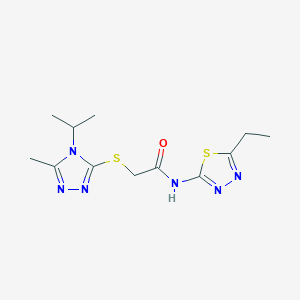 N-(5-ETHYL-1,3,4-THIADIAZOL-2-YL)-2-[(4-ISOPROPYL-5-METHYL-4H-1,2,4-TRIAZOL-3-YL)SULFANYL]ACETAMIDE