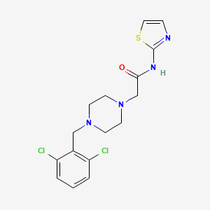 2-[4-(2,6-DICHLOROBENZYL)-1-PIPERAZINYL]-N-(1,3-THIAZOL-2-YL)ACETAMIDE