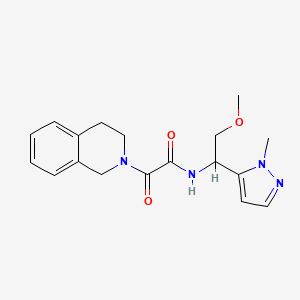 molecular formula C18H22N4O3 B5387466 2-(3,4-dihydroisoquinolin-2(1H)-yl)-N-[2-methoxy-1-(1-methyl-1H-pyrazol-5-yl)ethyl]-2-oxoacetamide 